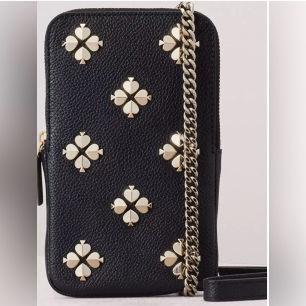 Kate Spade Margaux enamel north south phone crossbody leather